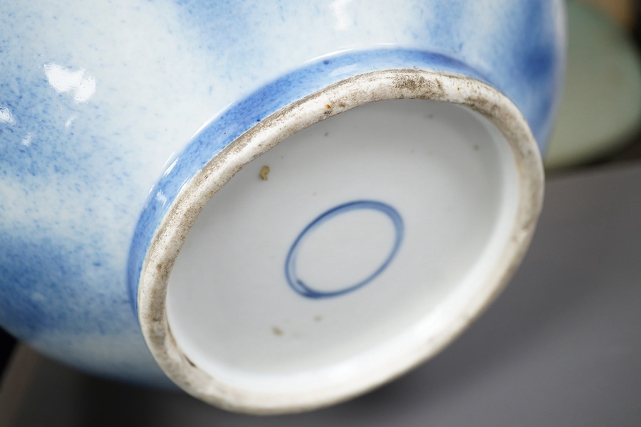 A Chinese blue and white ‘dragon’ bottle vase, 19th century